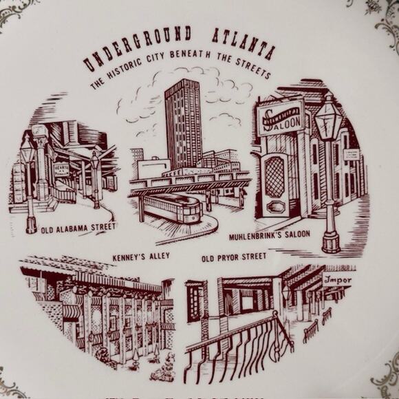 Underground Atlanta Historic City Beneath The Streets Collectors Plate USA VTG - Picture 10 of 13